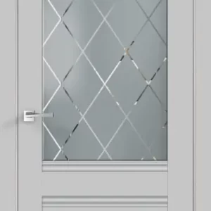 Межкомнатная дверь экошпон ALTO со стеклом 2V без притвора