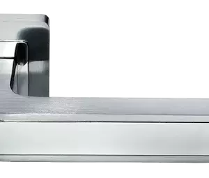 Morelli Ручка дверная EON MH-46 SC/CP-S55 раздельная на квадратной розетке, цвет матовый хром/хром, ЦАМ Light